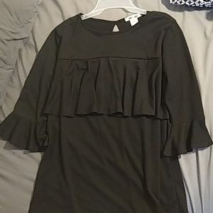 Black 3 quarter sleeve blouse